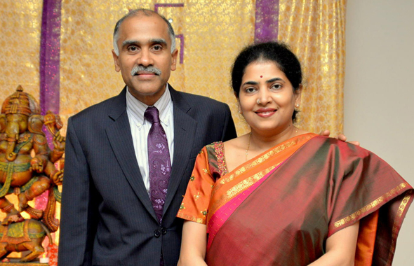 Harish Parvathaneni and his wife, Nandita