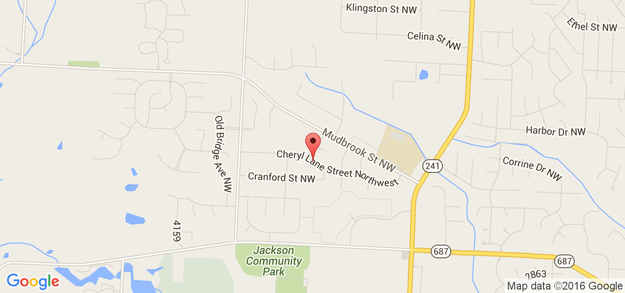 A screengrab of where A.J. and Gita's home is located, in Jackson Township, Ohio.