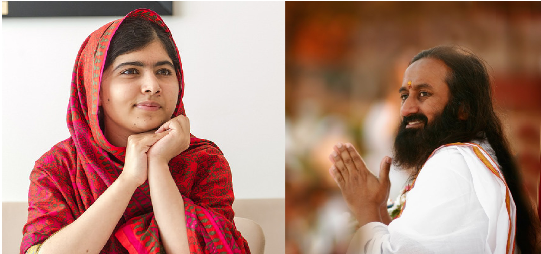 Malala Yousafzai & Sri Sri Ravi Shankar