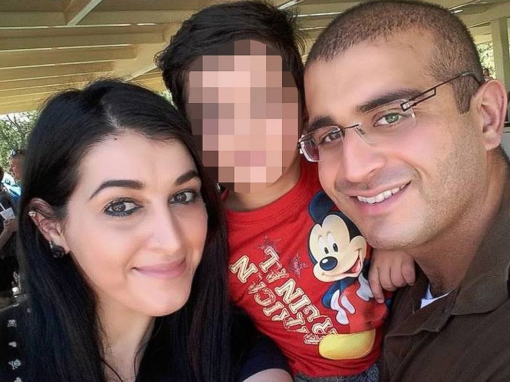 Orlando shooting suspect Omar Mateen is pictured with his wife, Noor Zahi Salman, and their son in an undated Facebook photo.