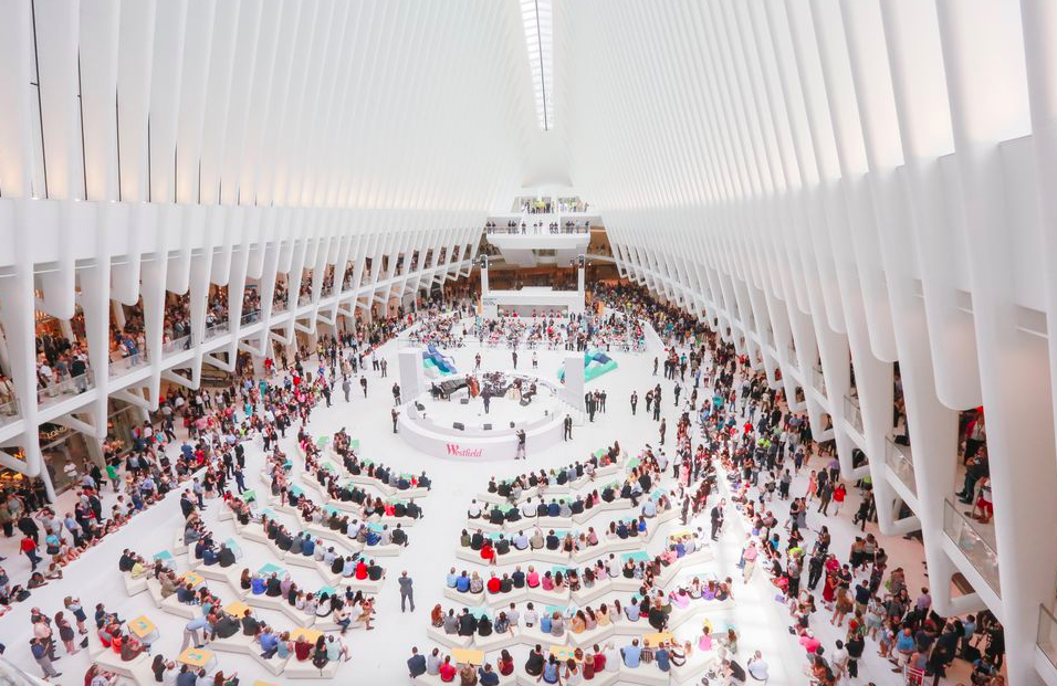 The World Trade Center "Oculus" houses retailers like Apple, Cole Haan and Swatch.