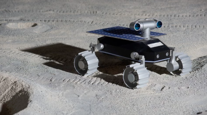 A view of the Team Indus lunar rover. 