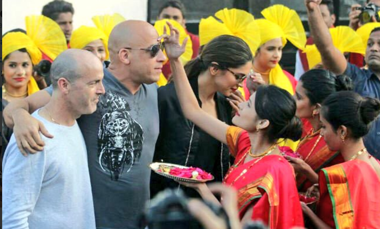 Vin Diesel and Deepika Padukone welcomed in India Band Baaja style