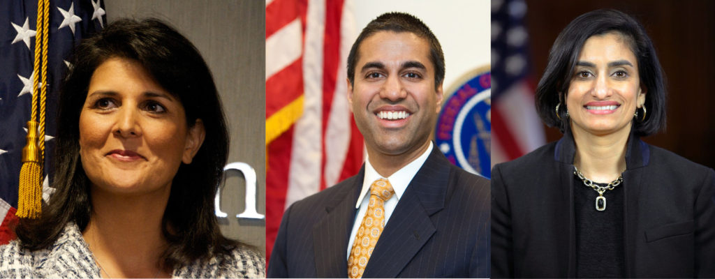 Nikki Haley, Ajit Pai, Seema Verma, three Indian Americans in Trump Administration