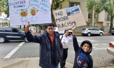 The Vennala family drove all the way from Los Angeles to speak at this public hearing.