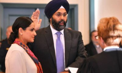 Gurbir Singh Grewal being sworn in as Bergen County Prosecutor in January 2017