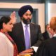 Gurbir Singh Grewal being sworn in as Bergen County Prosecutor in January 2017