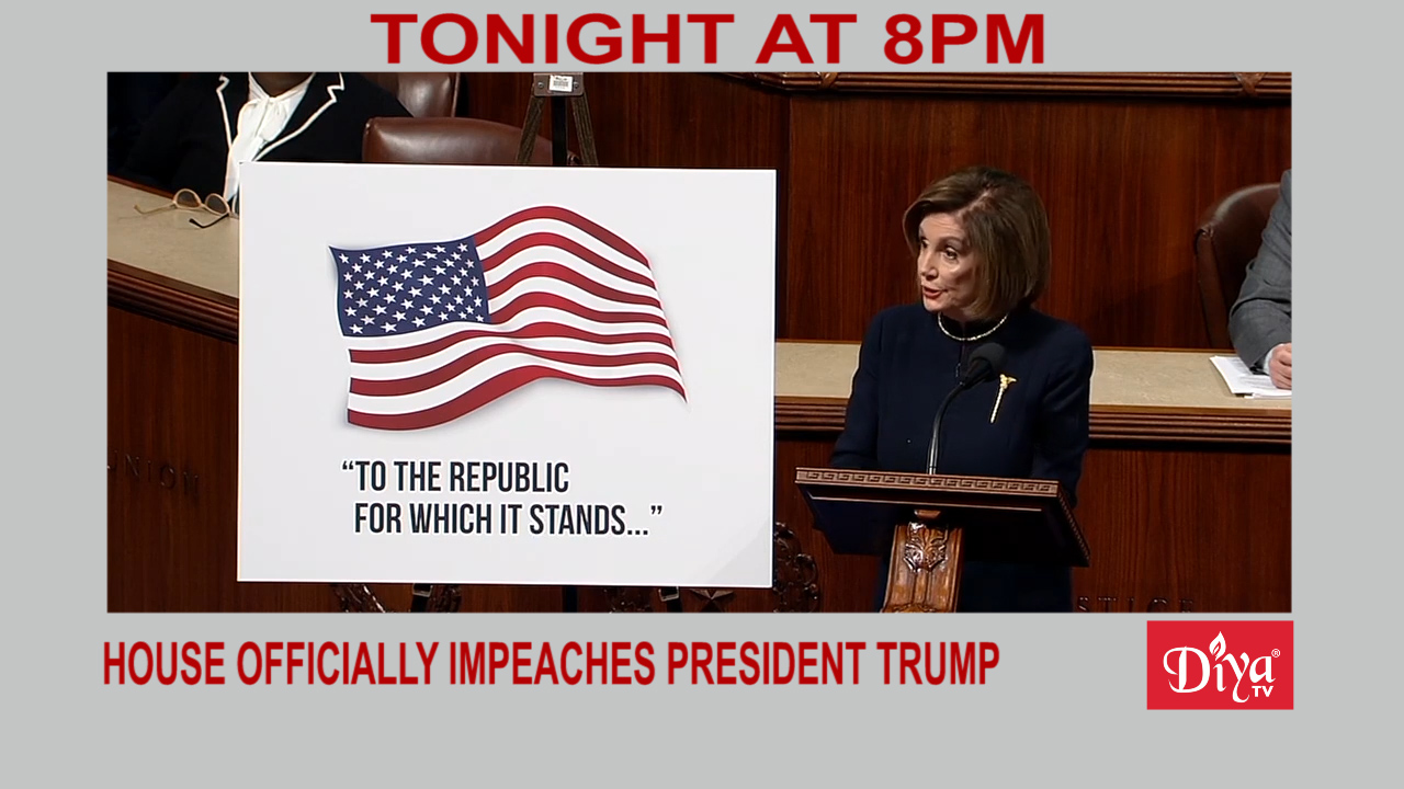 In party line vote, house officially impeaches President Trump