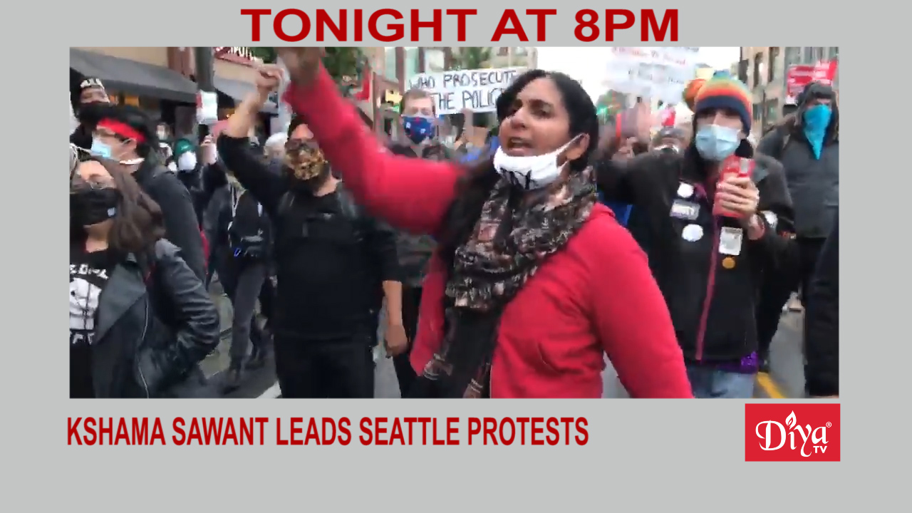 Seattle councilmember Kshama Sawant leads protests against police brutality