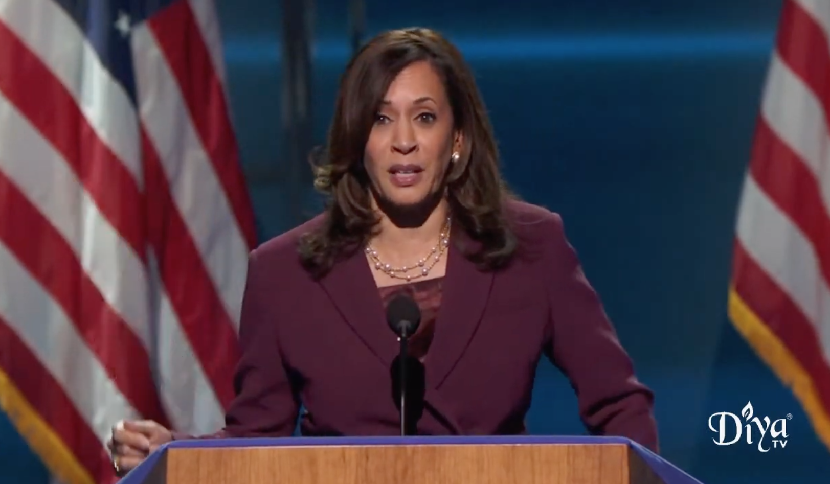 Kamala Devi Harris formally accepts the democratic party nomination for VP at DNC 2020