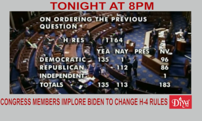 60 Congress Members Implore Biden To Change H-4 Rules | Diya TV News