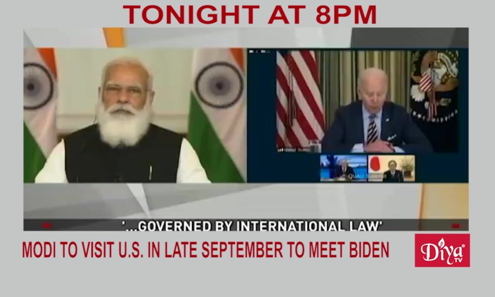 Modi to visit US in late September to meet Biden | Diya TV News