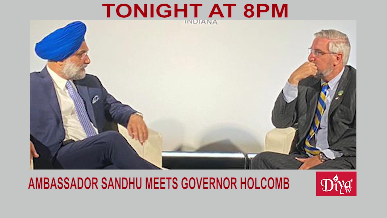 Indian Ambassador Sandhu meets Indiana Governor Holcomb