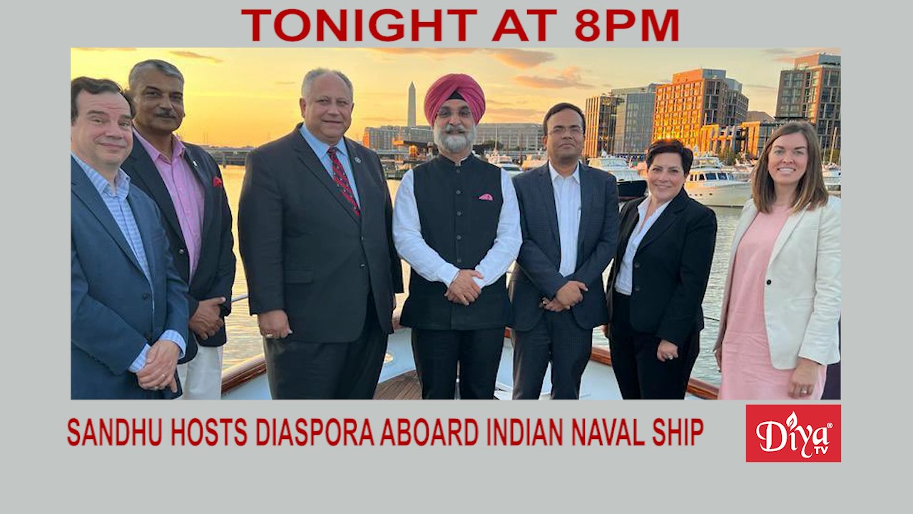 Sandhu hosts diaspora aboard Indian navel ship