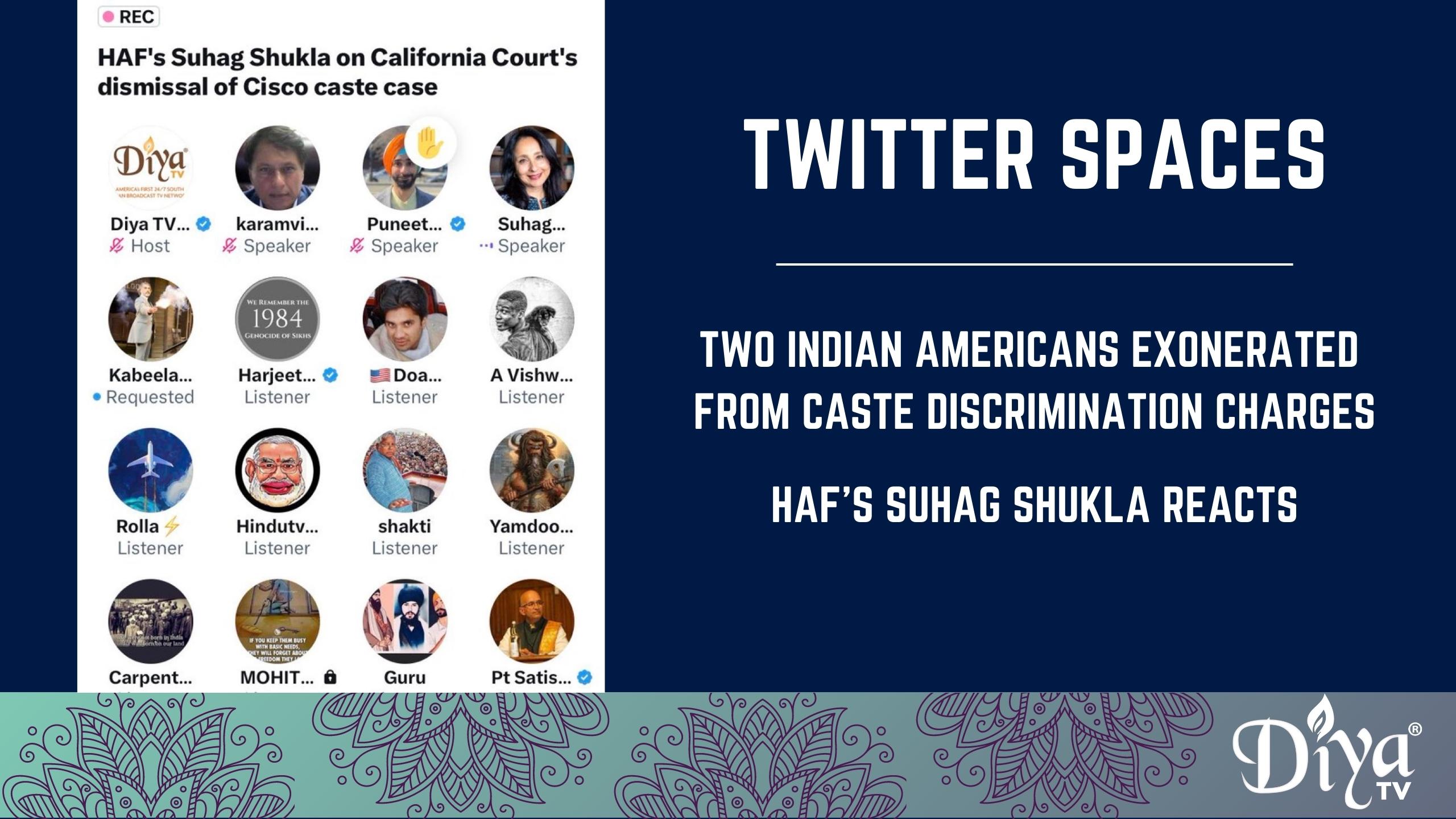 Twitter Spaces Exclusive with HAF’s Suhag Shukla