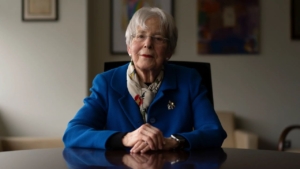 Dr. Ruth Gottesman sitting at a table