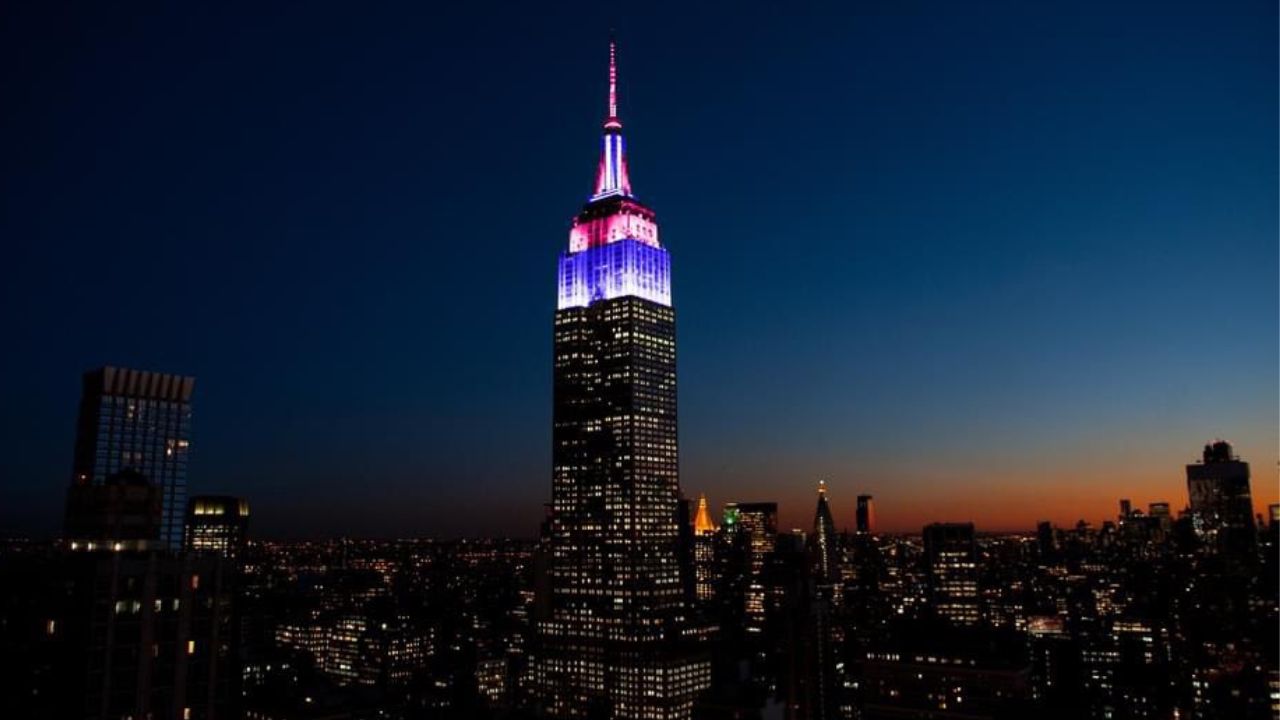 Chris Gayle & Ali Khan illuminate Empire State Building to kickstart T20 World Cup Tour