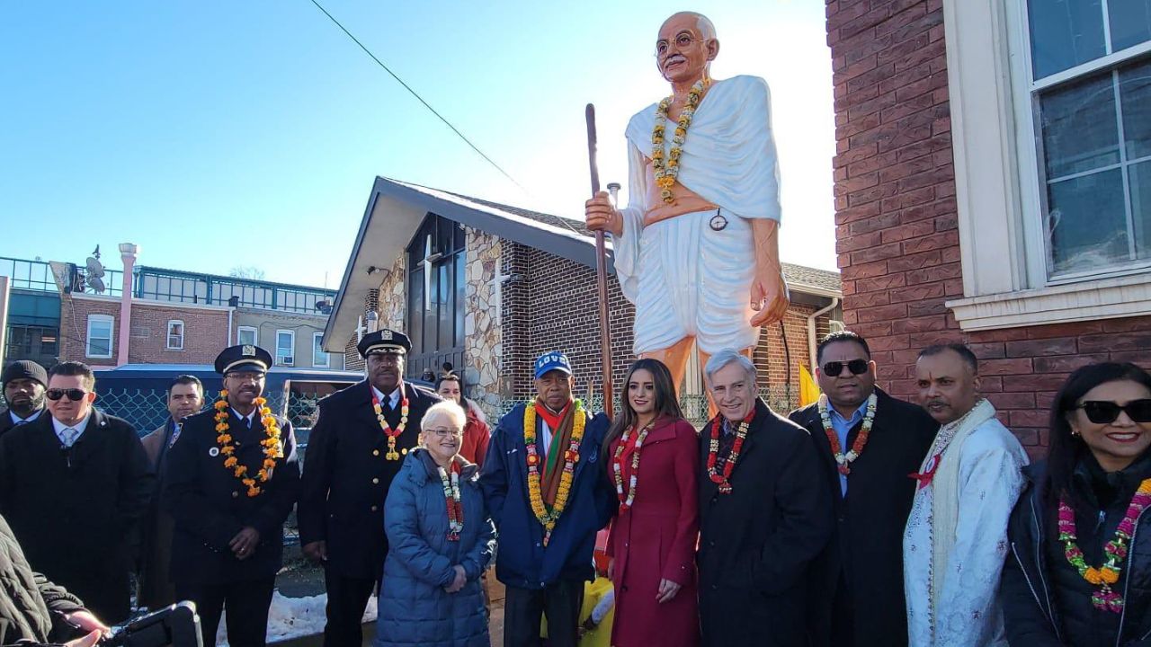 New Mahatma Gandhi statue unveiled in Queens after hate crime