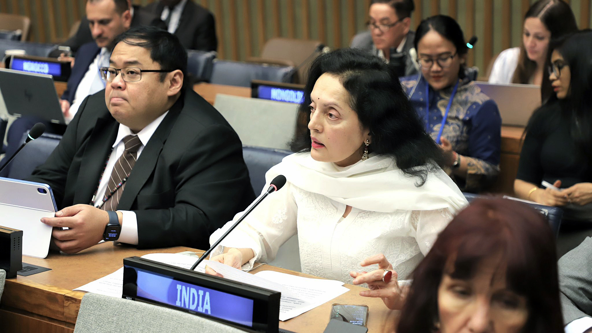 ndia's Permanent Representative to the United Nations Ruchira Kamboj posted this picture on her X account as she will attend the United National (UN) Summit of the Future to be held in New York from September 22-23, 2024, on Thursday.