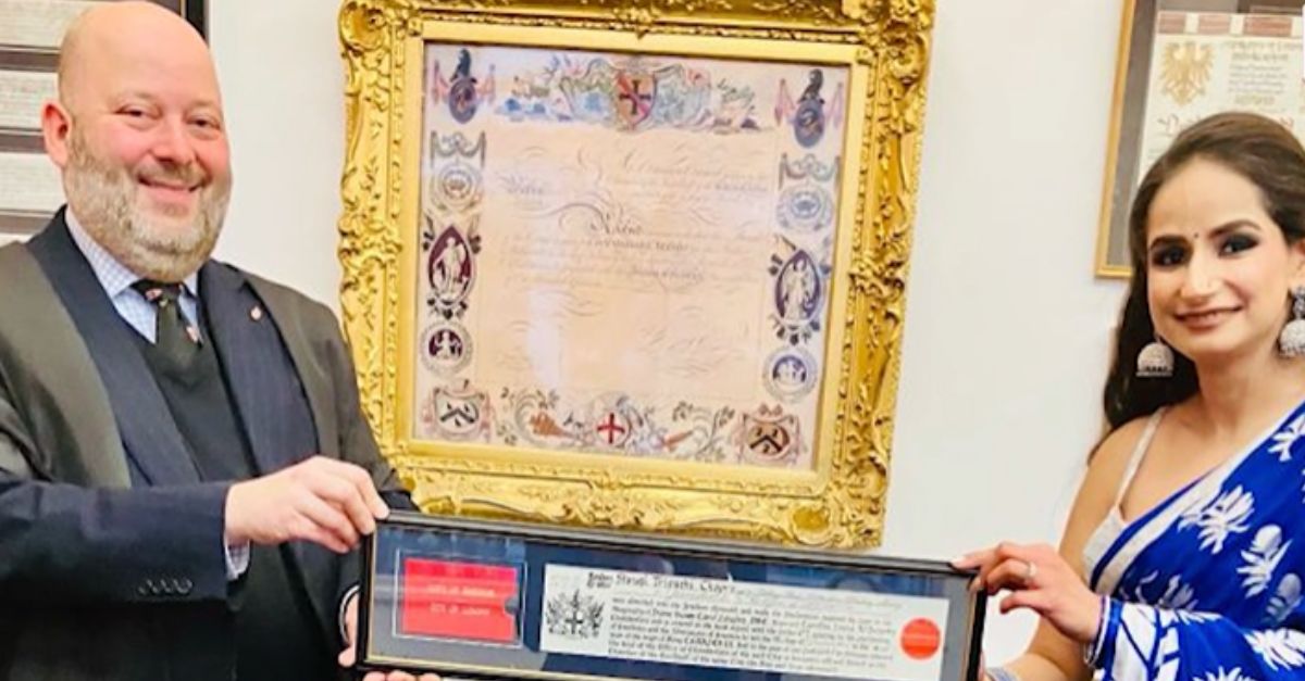 Shruti Tripathi Chopra receives City of London honor