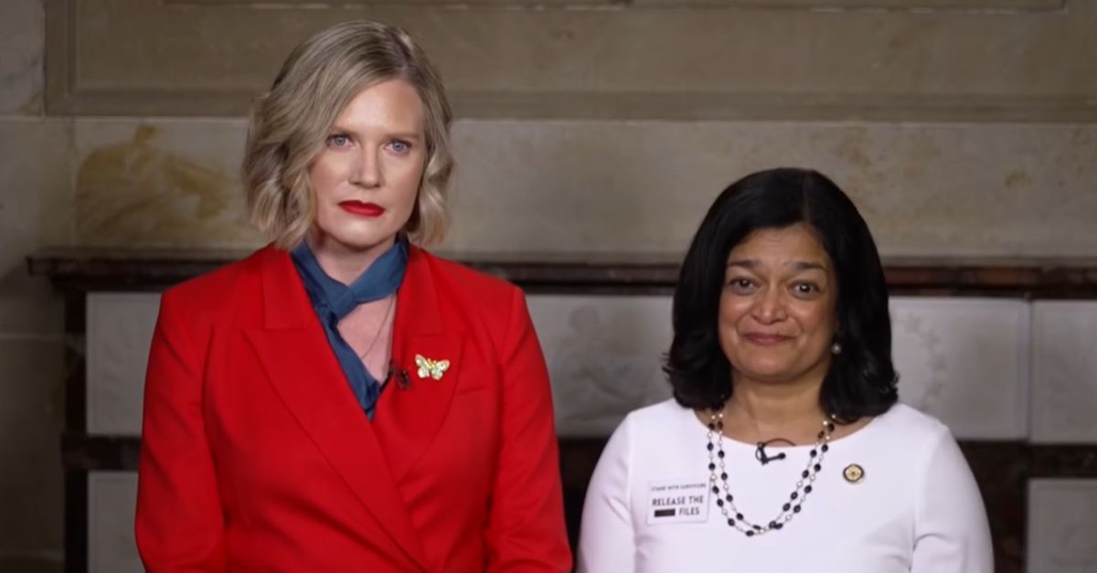 Jayapal brings Epstein survivor to State of the Union