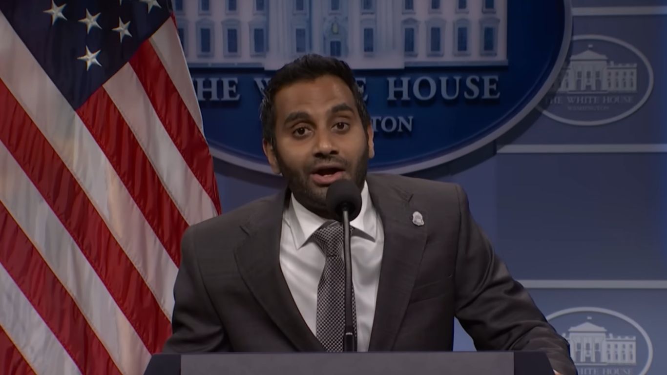 SNL cold open mocks FBI director Kash Patel in Aziz Ansari skit