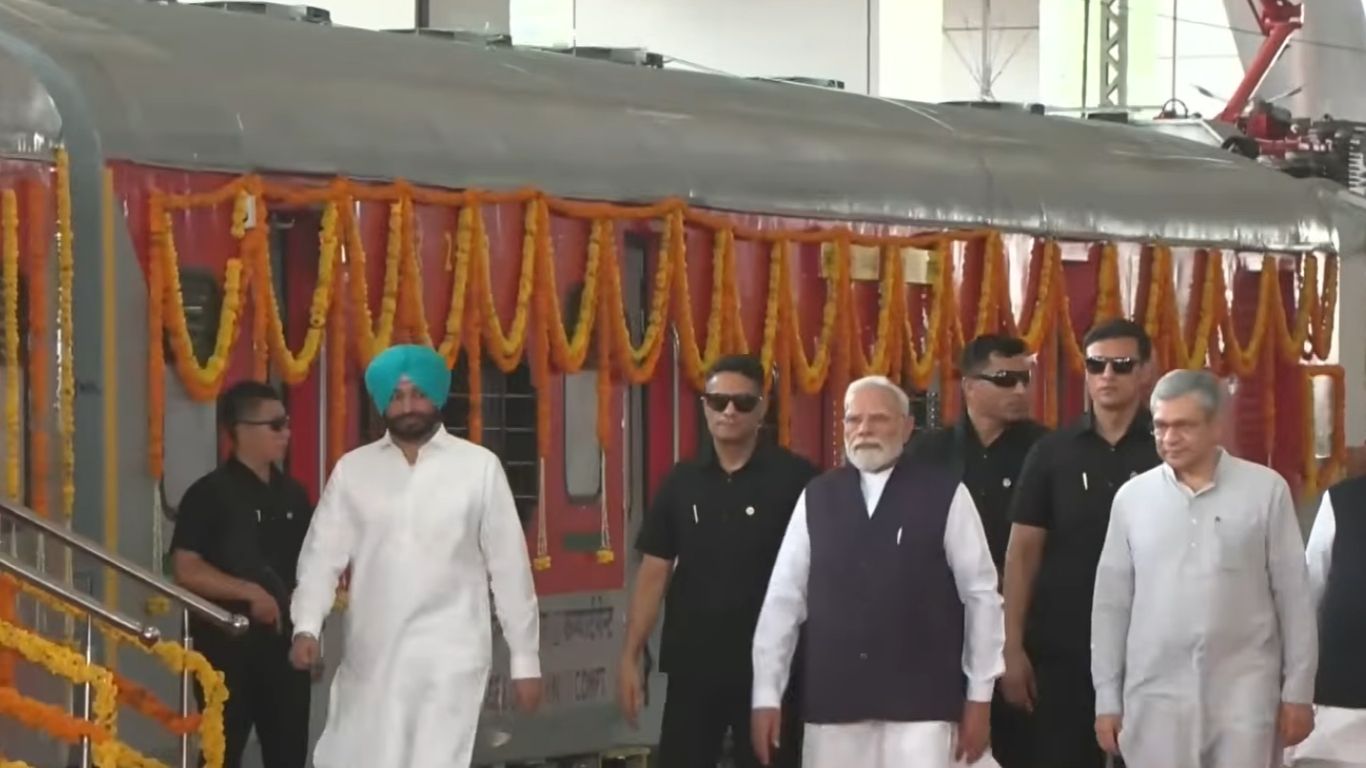 Modi targets AAP in Punjab, launches major rail projects