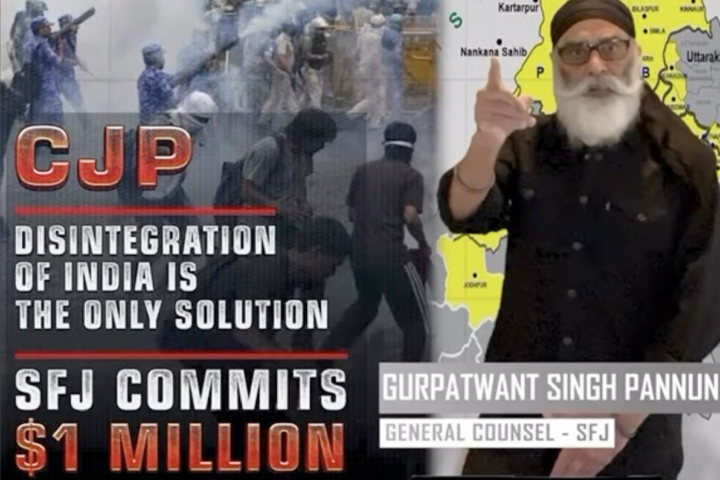Sikhs for Justice pledge $1 million towards “dissolution, disintegration and Balkanization of India” 