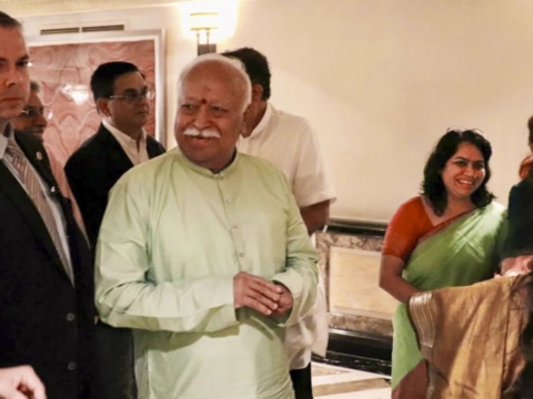 Mohan Bhagwat's US visit draws political pledge.