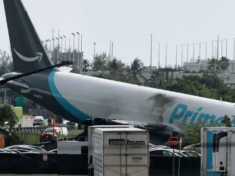 Amazon cargo plane crashes at Miami Airport